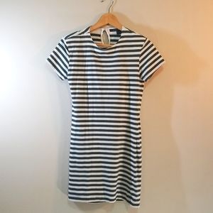 French connection khaki striped dress
